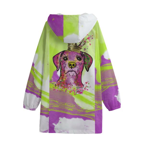 Leichte Regenjacke  Otis - Popart Hundemotiv, 100 % Polyester, Unisex, Mix, Mischling, Strassenhund